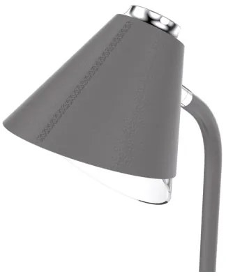 Immax 08972L - FINCH LED asztali lámpa, 9W, 12cm, szürke/krom, dimmelhető