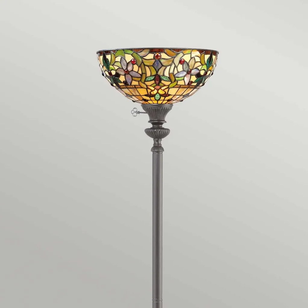 Quoizel KAMI QZ-KAMI-UL Tiffany Állólámpa 1x60W/E27