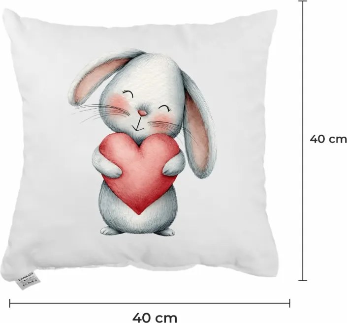 EMI Bunny Love díszpárna 40x40 cm