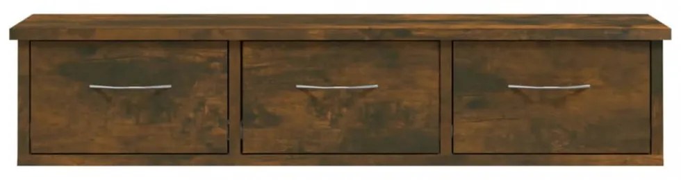 füstös tölgy színű szerelt fa faliszekrény 88x26x18,5 cm
