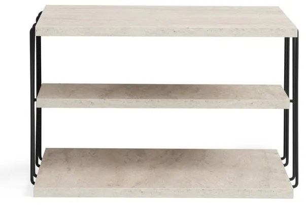 Kis asztal Lifon - Fekete, Travertine