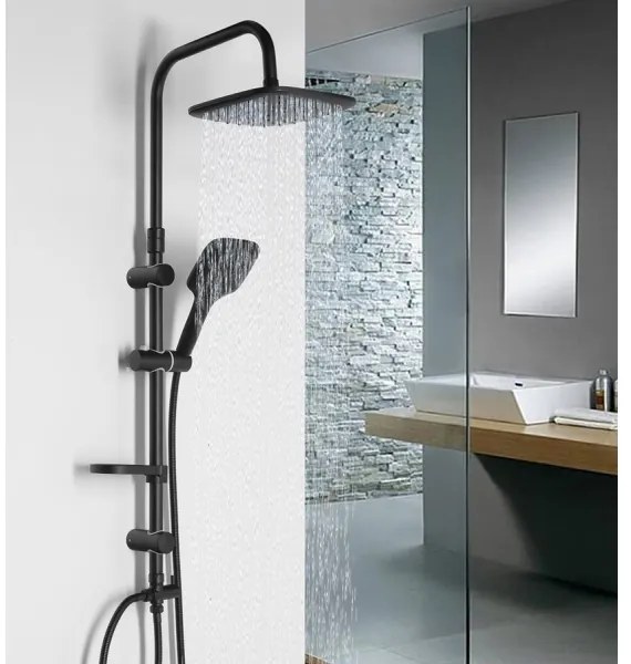 Aqualine - Zuhany készlet KERA matt fekete