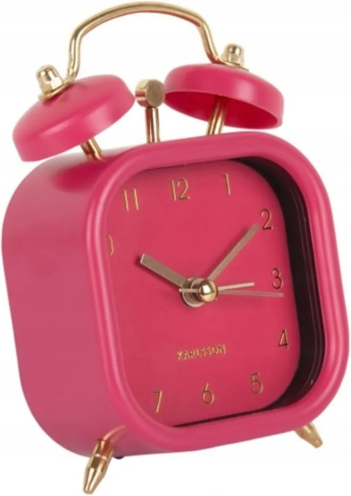 Gyerek ébresztőóra modern elemes rózsaszín polcra Metallic Glam