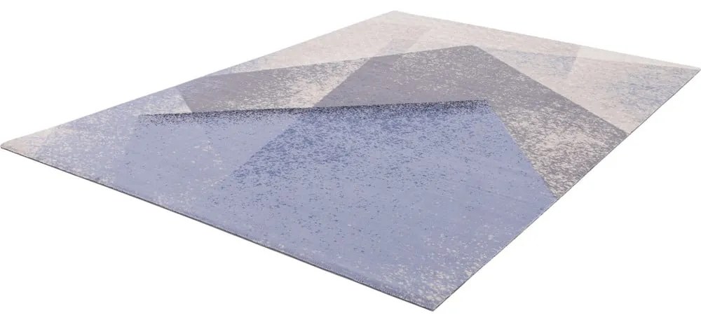 Világoskék gyapjú szőnyeg 160x240 cm Folds – Agnella