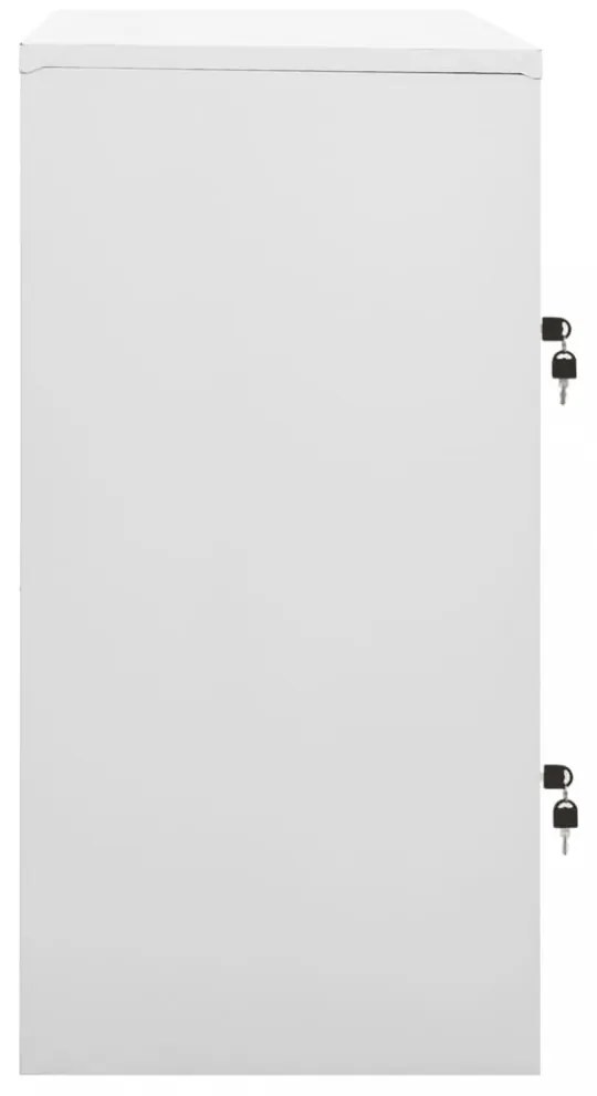 5 db világosszürke acél zárható szekrény 90 x 45 x 92,5 cm