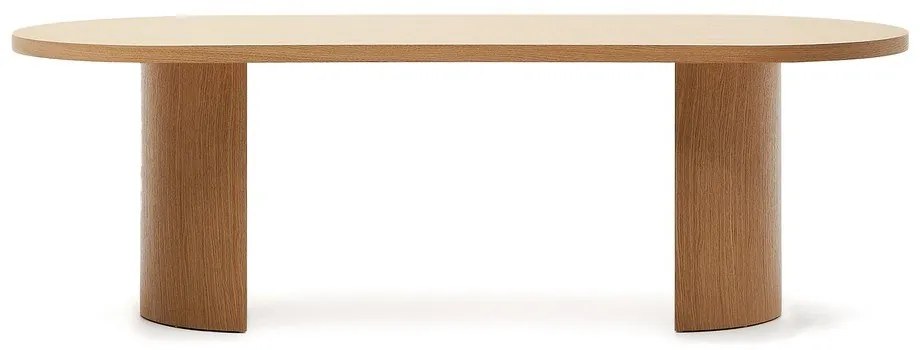 Étkezőasztal tölgyfa dekorral 100x240 cm Nealy – Kave Home
