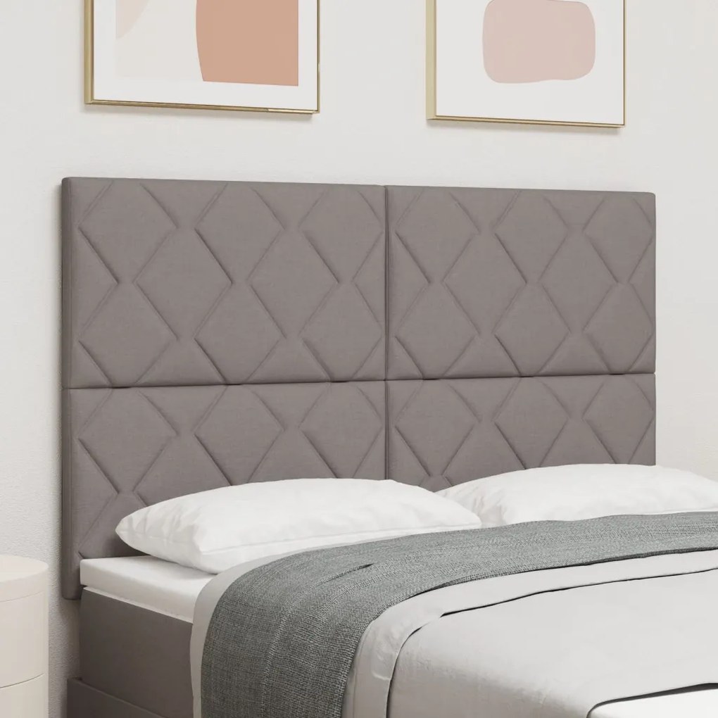 Fejtámla gyémánt blokkokkal tervezett taupe színben, 140 cm textil
