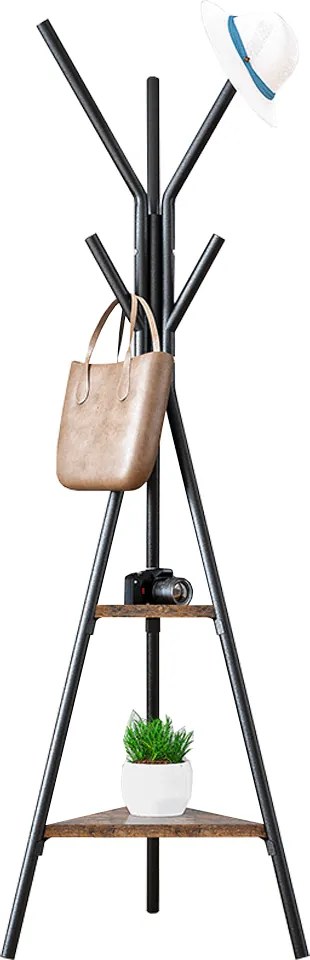 Akasztó, fekete/tölgy smoke, PLENTO