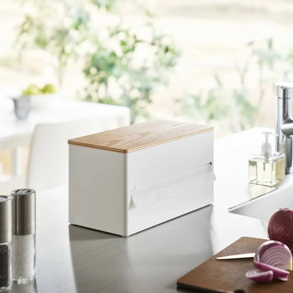 Fehér fém papírtörlő tartó Rin – YAMAZAKI