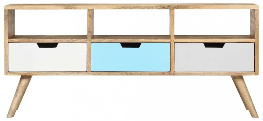 tömör mangófa TV-szekrény 110 x 35 x 48 cm