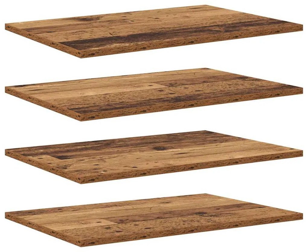 Polcos könyvespolc 4 pcs Barna 60 x 40 x 1.5 cm Faanyag