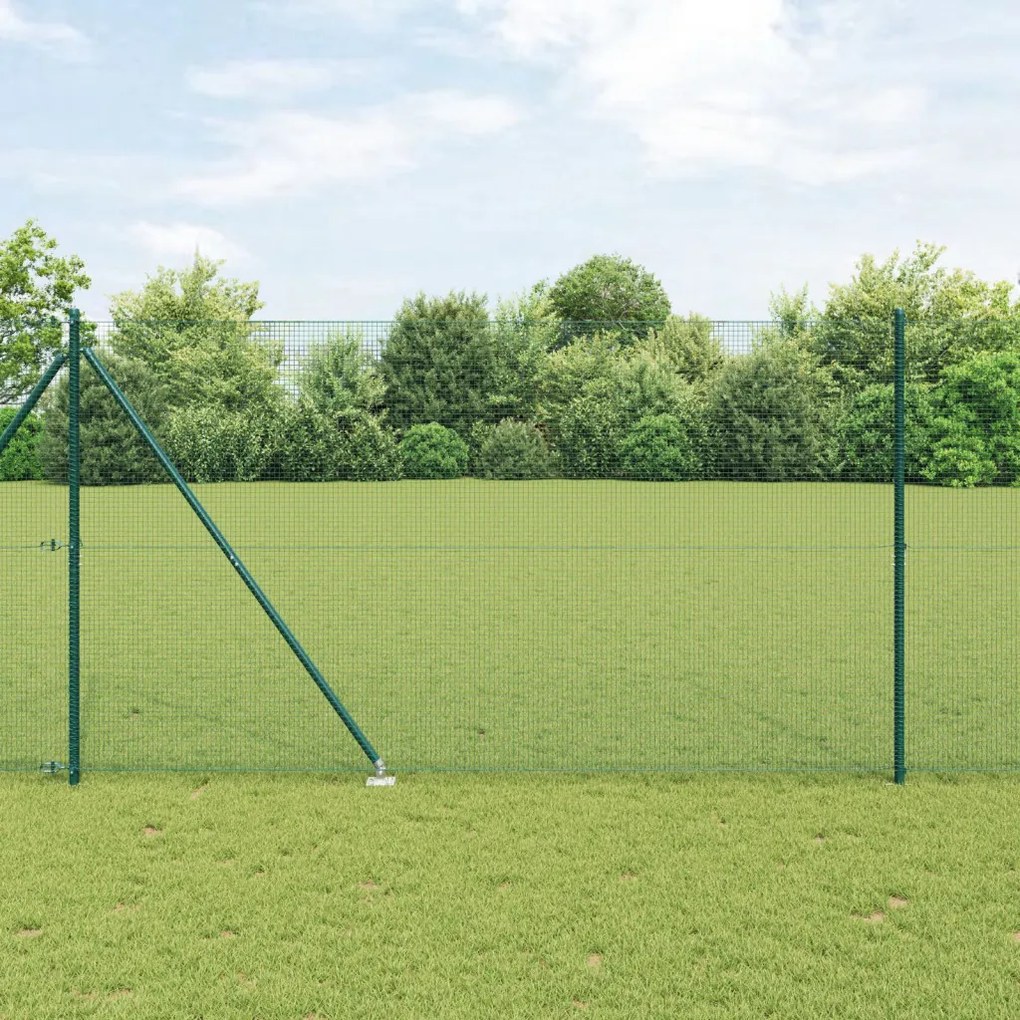 Hegesztett drótkerítés 7 szegély bejegyzéssel Zöld 1,5x10 m Acél