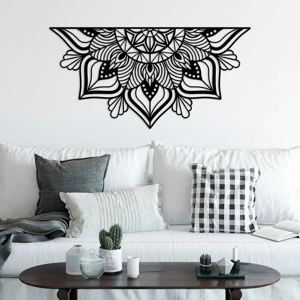 Fém fali dekoráció 118x59 cm Mandala – Wallity