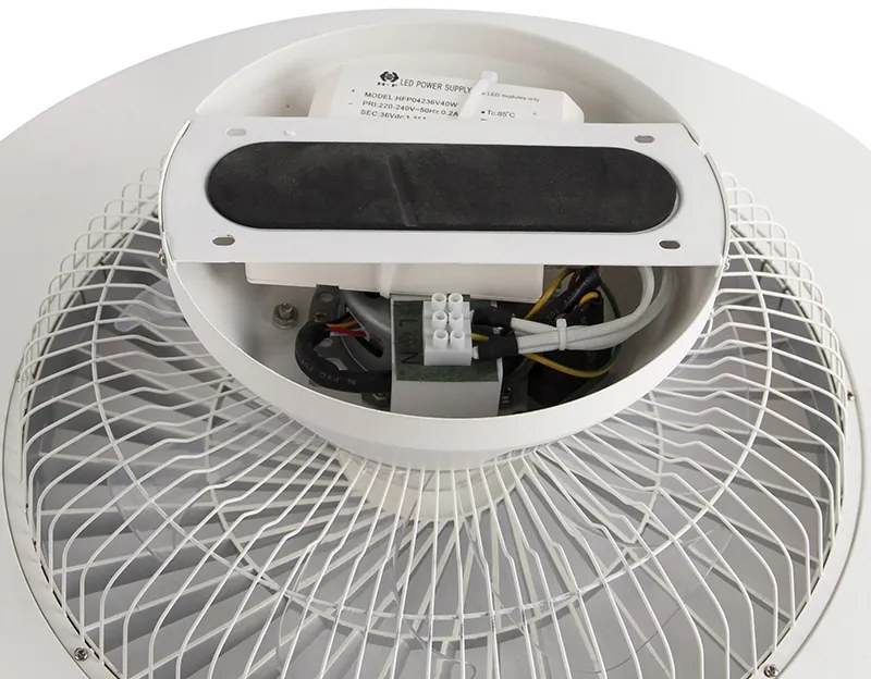 Ezüst színű mennyezeti ventilátor csillag effektussal 60cm LED-del, fényerőszabályzóval és távirányítóval - Climo
