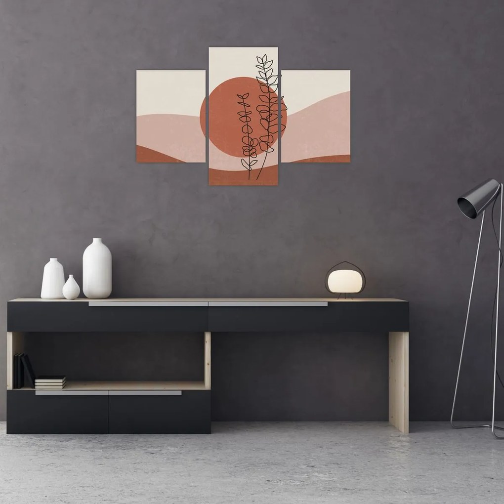 Kép - Boho levelek N⁰1 (90x60 cm)