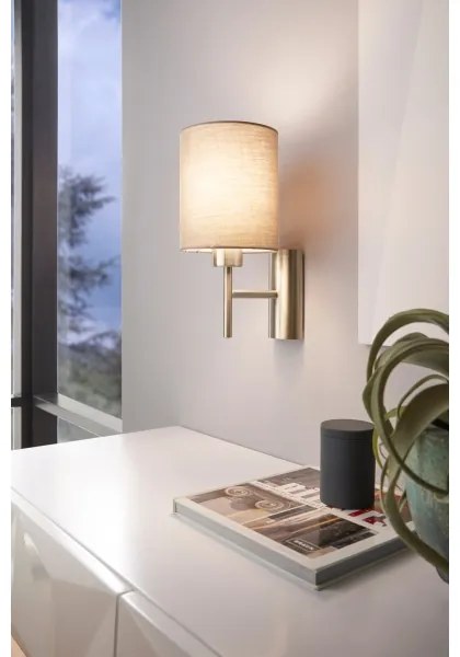Eglo 94925 - PASTERI fali lámpa 1xE27/60W/230V taupe színben
