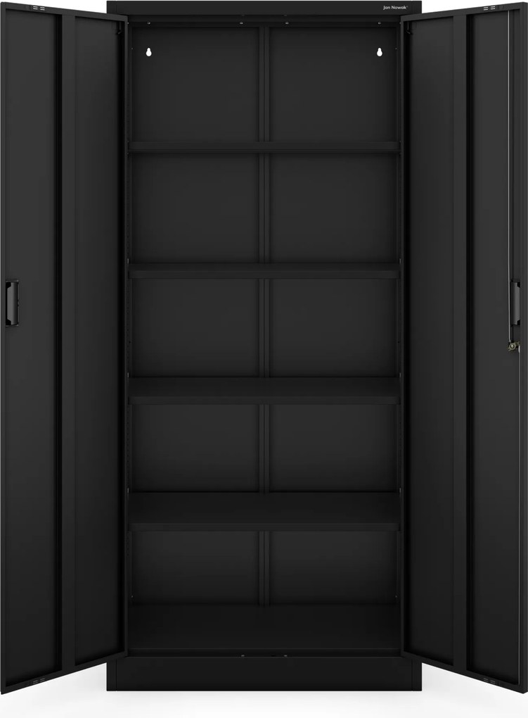 Fekete JAN Compact fémszekrény 1750 x 800 x 400 mm