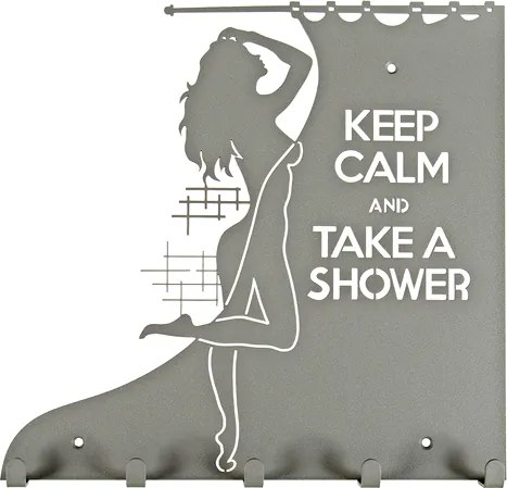 Fali törölközőtartó a fürdőszobába 'Zuhany'