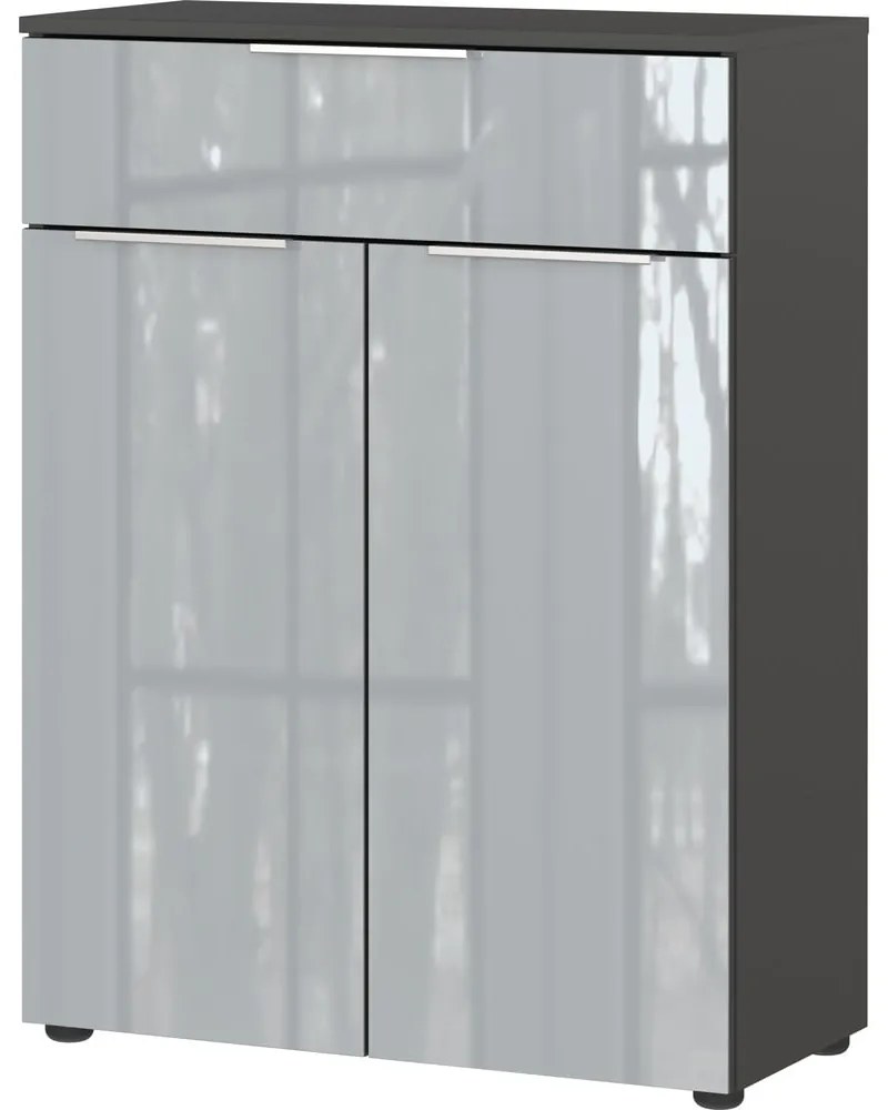 Szürke magas-fali fürdőszoba szekrény 71x95 cm Vasio – Germania