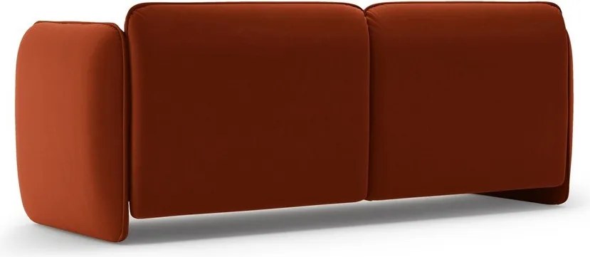 Téglavörös bársony kanapé 204 cm Georgia – Micadoni
