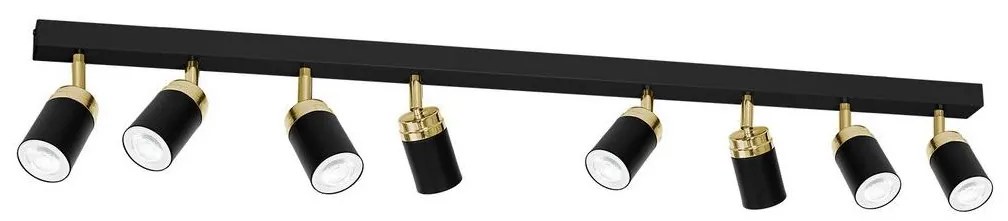 Spotlámpa RENO 8xGU10/8W/230V fekete/arany