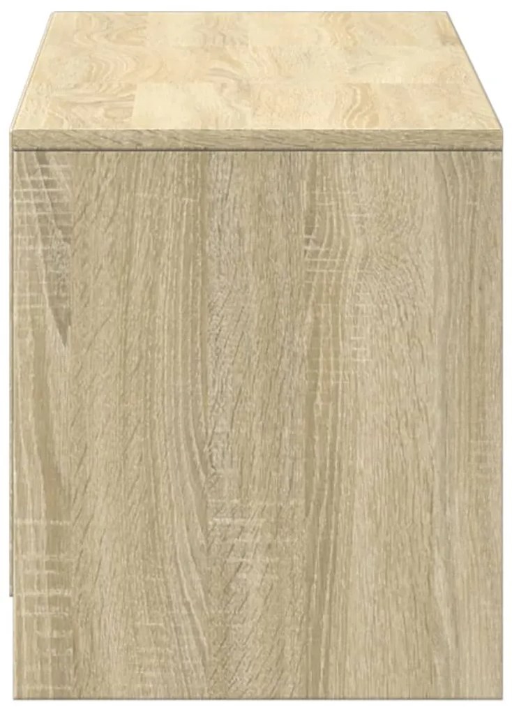 sonoma tölgy színű szerelt fa LED-es TV-szekrény 140x34x40 cm