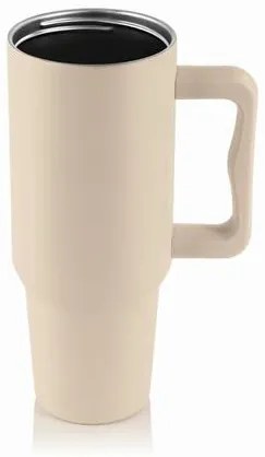 Termoszbögre, 1,2 l, szívószállal, füllel, bézs (KHKE679)