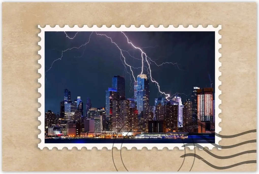 Poszterek 60x40 New York éjszaka