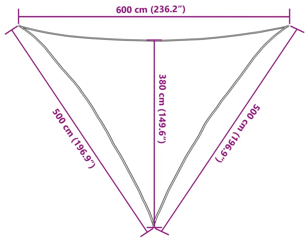 sötétzöld HDPE napvitorla 160 g/m² 5 x 5 x 6 m