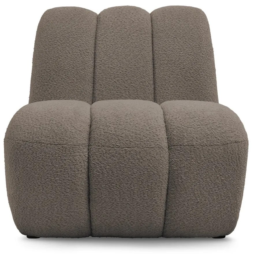 Szürkésbarna buklé fotel Janissaire – Bobochic Paris