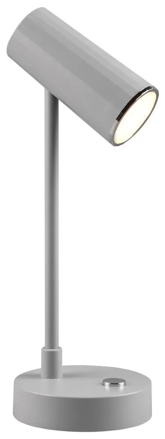 Világosszürke LED szabályozható asztali lámpa (magasság 28 cm) Lenny – Trio