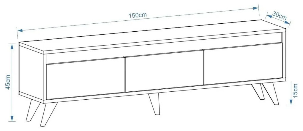 Century Walnut TV asztal