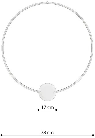 Thoro TH.252 - LED Mennyezeti lámpa RIO LED/50W/230V CRI90 3000K átm. 78 cm arany