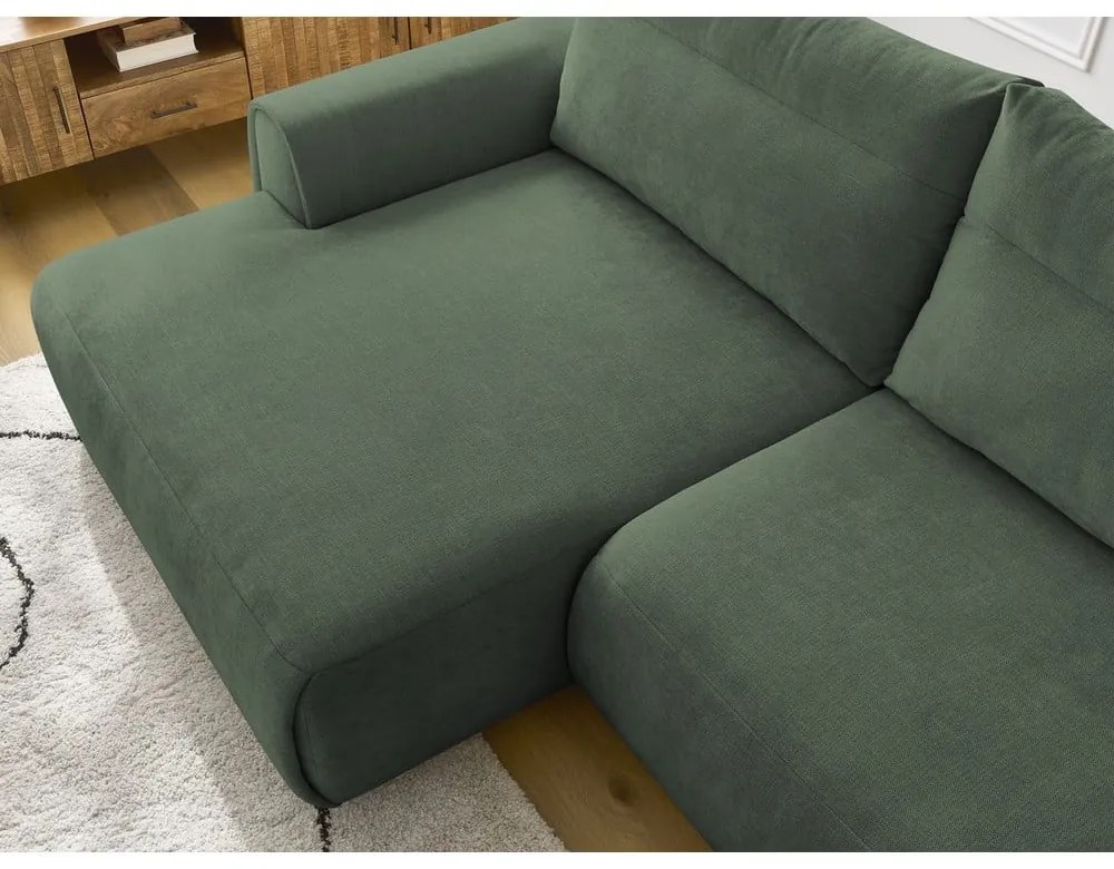 Sötétzöld sarokkanapé Aden – Bobochic Paris