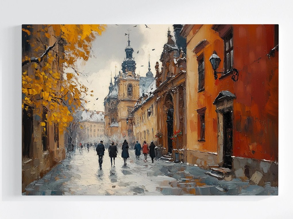 Vászonkép Canvas Város Óváros Templom Bérházak Krakkó 60x40