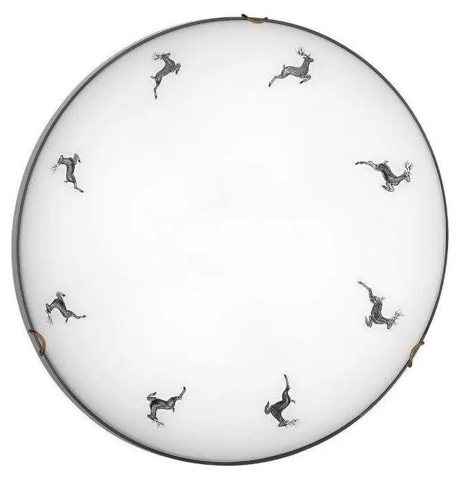 Kolarz 731.13.4.133- Mennyezeti lámpa NONNA 3xE27/60W/230V átm. 50 cm szarvas szürke