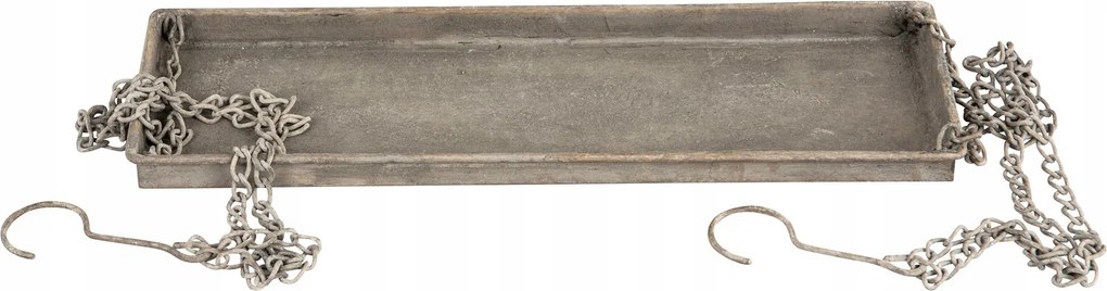 Retro akasztós virágtartó fém 41x13cm