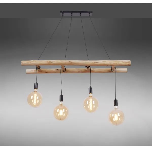 Leuchten Direkt 15025-18 - Csillár zsinóron EDGAR 4xE27/60W/230V