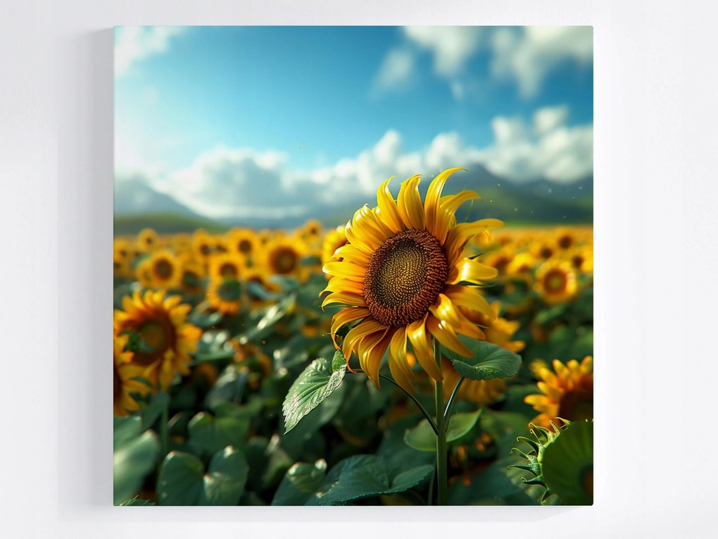 Poszter Természet Napraforgó Virág Nap 80x80