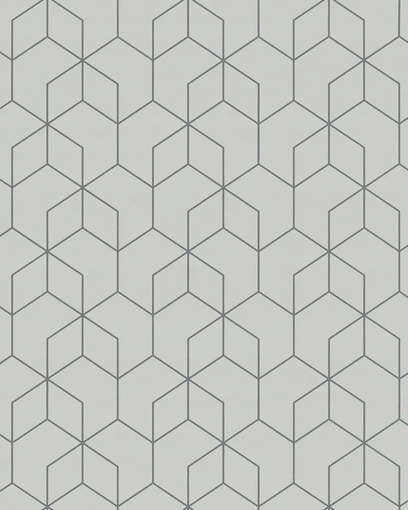 Szürke Skandináv Tapéta Ezüst Tömb Minta