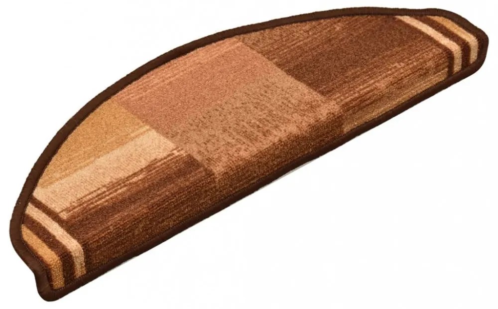 15 db barna öntapadó lépcsőszőnyeg 65 x 21 x 4 cm