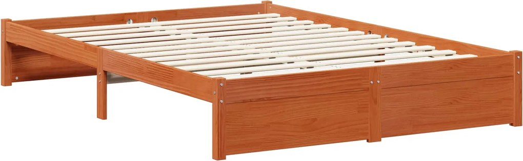 vidaXL Ágykeret fiókkal tárolóval 3 pcs Faggyú barna Tömör fenyőfa