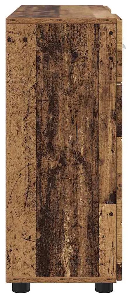 Széf fiókkal tárolóval Régi fa 88.5 x 30.5 x 73 cm Faanyag