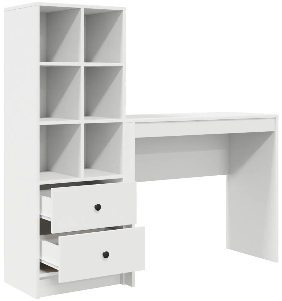 Tárolóval rendelkező íróasztal 2 pcs Fehér 90 x 40 x 76 cm