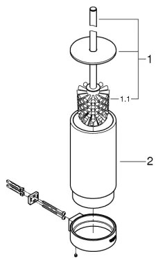 GROHE 41076000 - SELECTION WC-tisztító szett, fényes króm