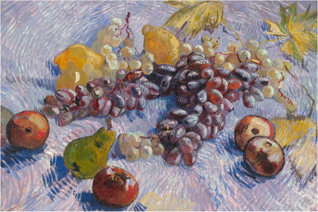 Kép - Vincent van Gogh, Grapes, Lemons, Pears, and Apples, reprodukciók (90x60 cm)