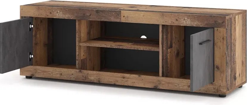 LUNA TV állvány 2 ajtós, old style dark/matera