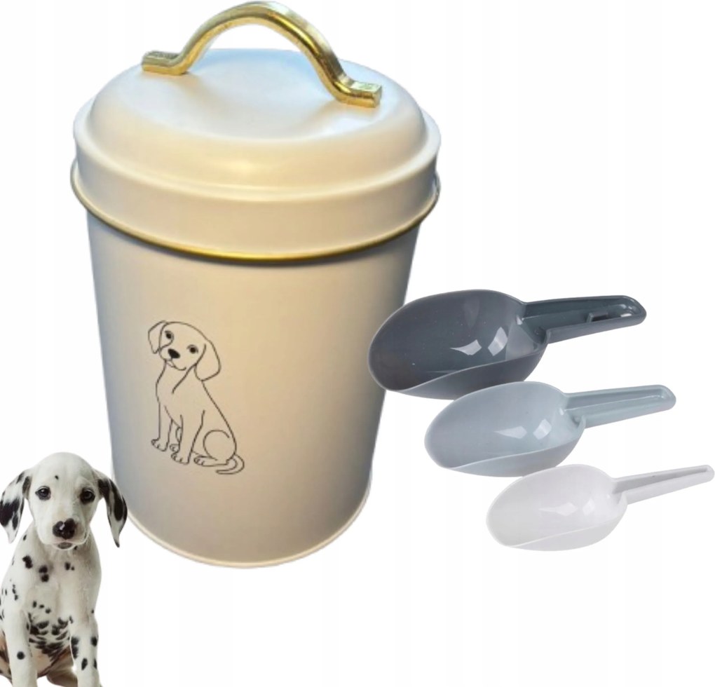 Kutyaeledel doboz fém szett 3x lapát eledel lapát