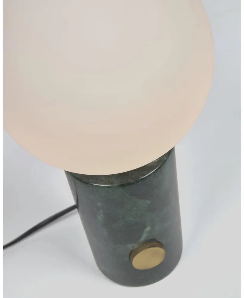 Zöld asztali lámpa üveg búrával (magasság 29 cm) Lonela – Kave Home