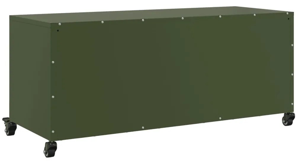 olívazöld acél TV-szekrény 100,5 x 39 x 43,5 cm